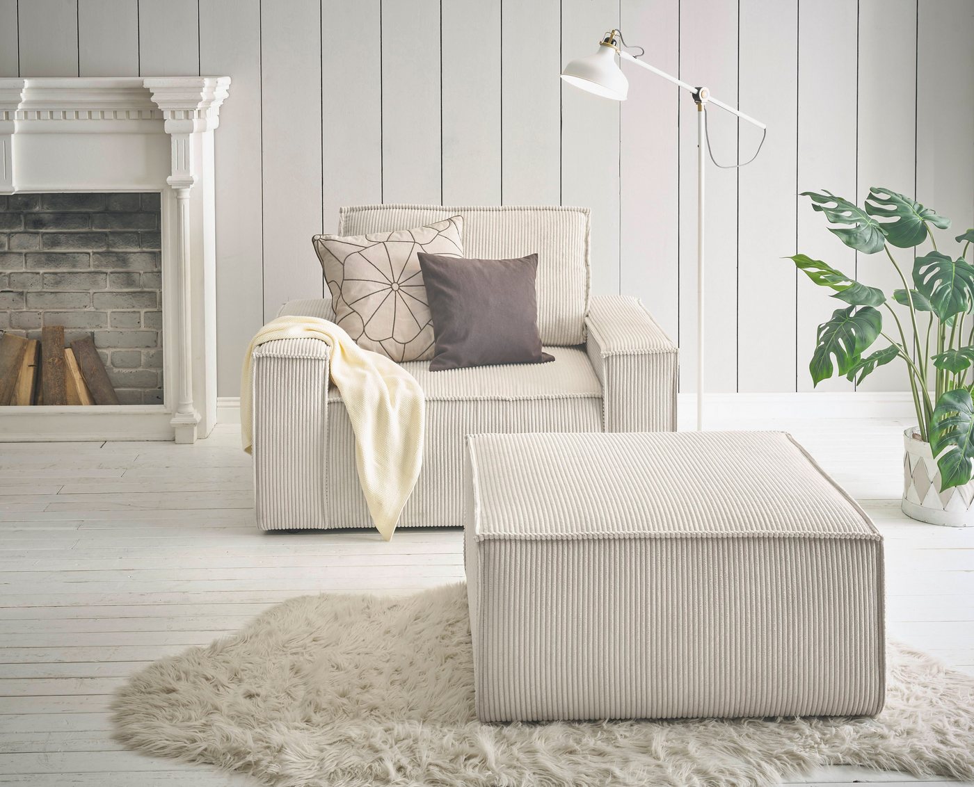 Home affaire Sessel SHERWOOD, Loveseat und Hocker im Set, passend zur Polster-Serie SHERWOOD von Home affaire