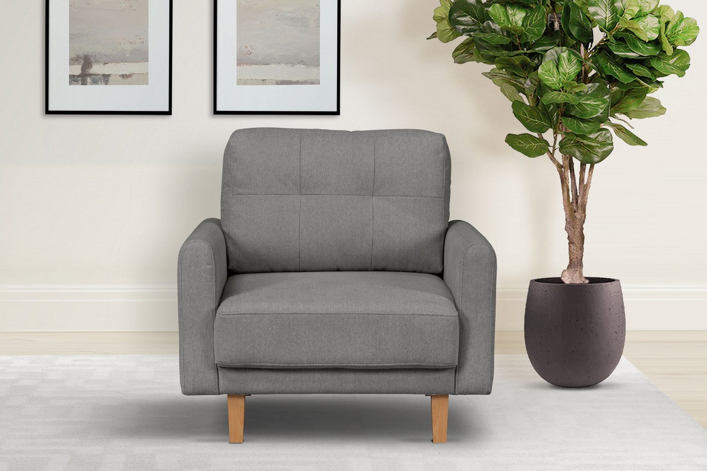 Home affaire Sessel TRIPLO Relaxsessel mit Wellenunterfederung, Maße B/T/H: 95/100/89 cm, Polstersessel mit Steppung im Rückenkissen, hohe Qualität Home affaire Sessel TRIPLO Relaxsessel mit Wellenunterfederung, Maße B/T/H: 95/100/89 cm, Polstersessel mit Steppung im Rückenkissen, hohe Qualität von Home affaire