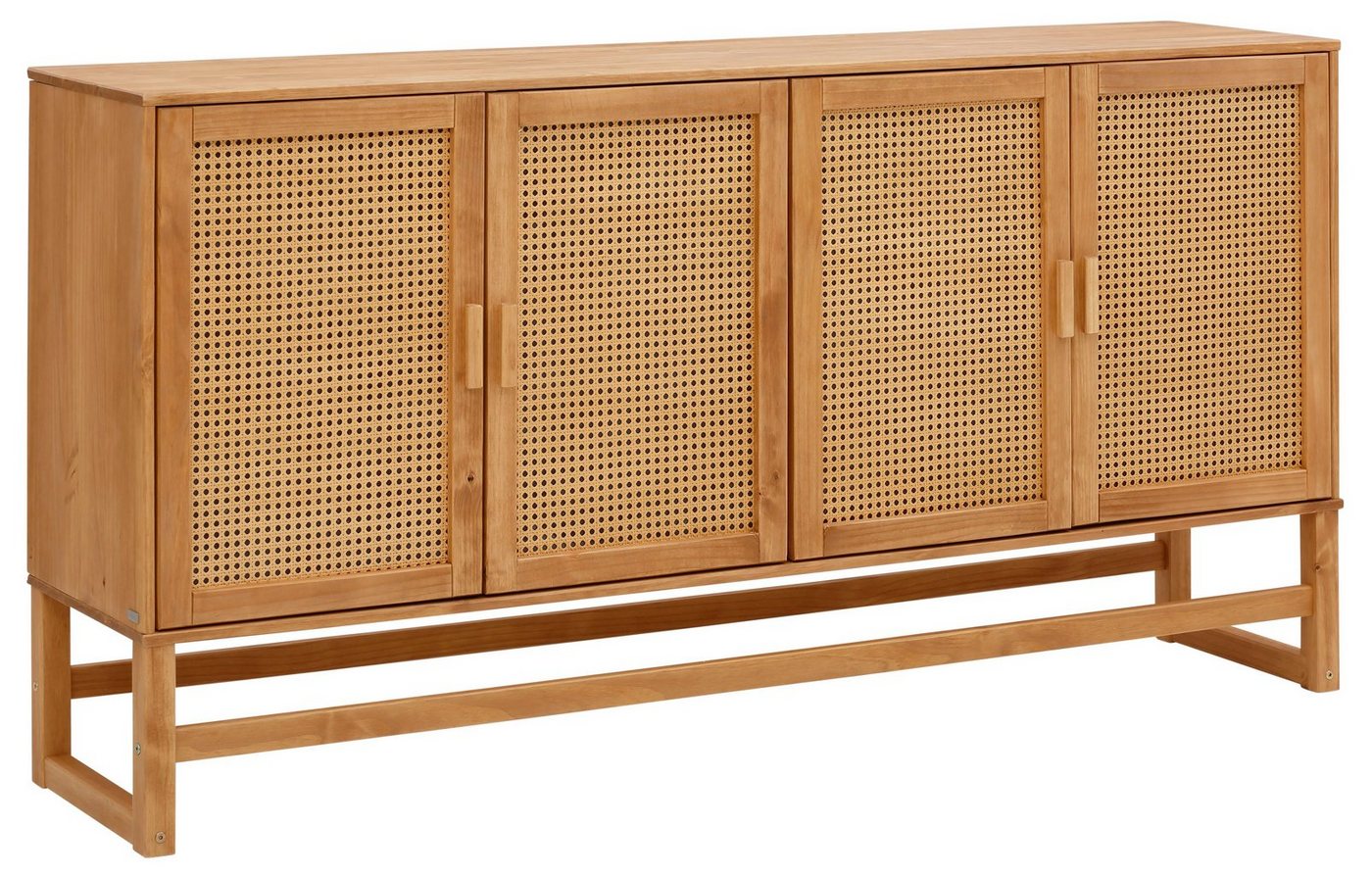 Home affaire Sideboard, Rattangeflecht auf den Türfronten, aus Massivholz, zwei Farbvarianten von Home affaire