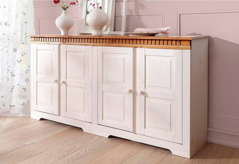 Home affaire Sideboard Lisa, Kommode aus massivem Kiefernholz, Breite 158,5 cm Home affaire Sideboard Lisa, Kommode aus massivem Kiefernholz, Breite 158,5 cm von Home affaire