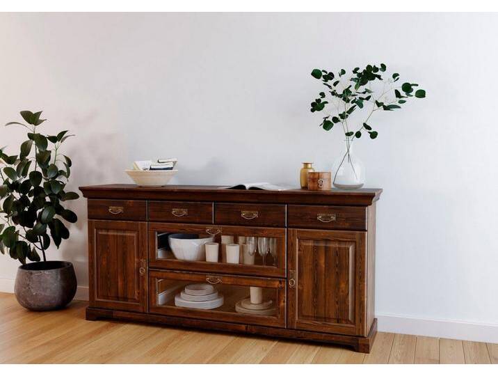 Home affaire Sideboard Rügen, Kommode aus massiver Kiefer, FSC®, Breite 145 oder 180 cm, braun, geölt, dunkelbraun von Home-affaire