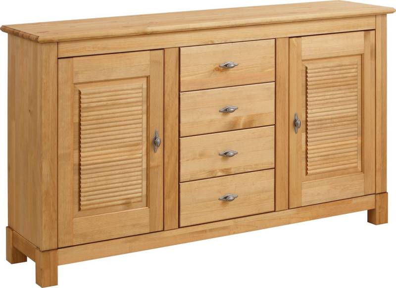 Home affaire Sideboard Rauna (B/T/H: 150/37/84 cm), Kommode, FSC®-zertifiziertes Massivholz, Breite 150 cm Home affaire Sideboard Rauna (B/T/H: 150/37/84 cm), Kommode, FSC®-zertifiziertes Massivholz, Breite 150 cm von Home affaire