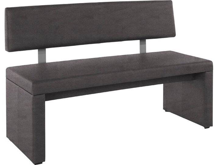 Home affaire Sitzbank Charissa, mit Lehne, Breite 140, 160 oder 180 cm, schwarz, Holzwerkstoff-Massivholz von Home-affaire