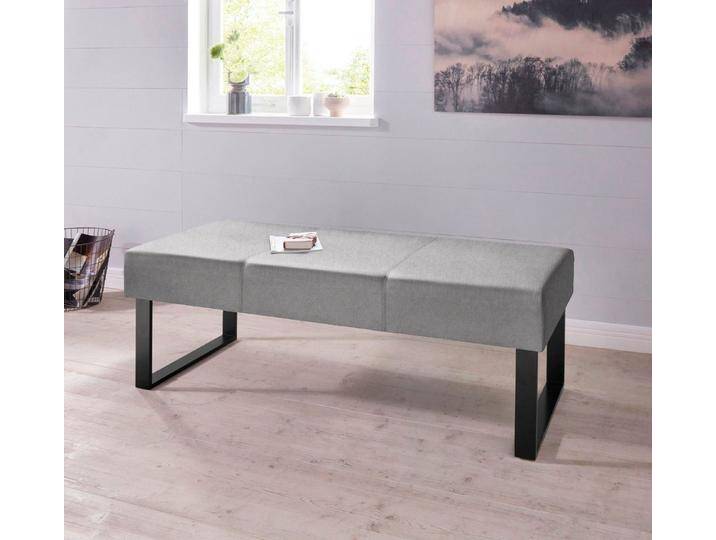 Home affaire Sitzbank Oliver, Breite 140cm, mit Metallgestell, grau, Holzwerkstoff-Massivholz-Polyester Home affaire Sitzbank Oliver, Breite 140cm, mit Metallgestell, grau, Holzwerkstoff-Massivholz-Polyester von Home-affaire