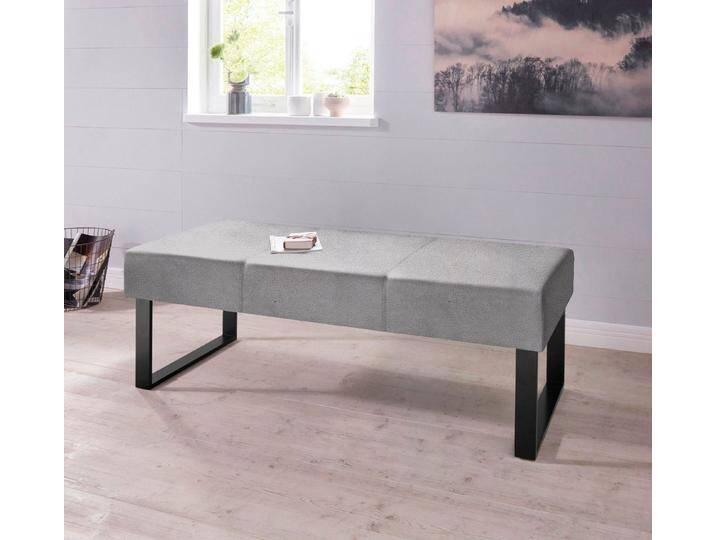 Home affaire Sitzbank Oliver, Breite 140cm, mit Metallgestell, grau, Holzwerkstoff-Massivholz-Polyester Home affaire Sitzbank Oliver, Breite 140cm, mit Metallgestell, grau, Holzwerkstoff-Massivholz-Polyester von Home-affaire