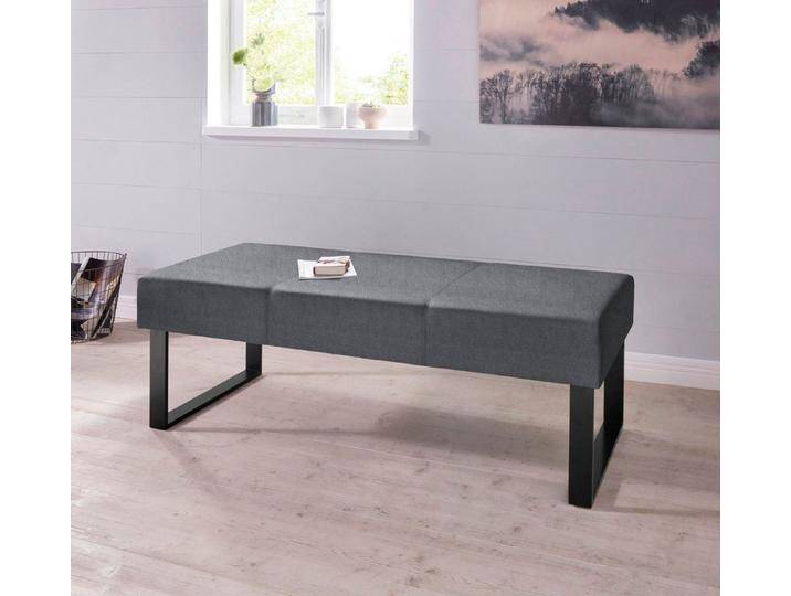 Home affaire Sitzbank Oliver, Breite 140cm, mit Metallgestell, grau, Holzwerkstoff-Massivholz-Polyester Home affaire Sitzbank Oliver, Breite 140cm, mit Metallgestell, grau, Holzwerkstoff-Massivholz-Polyester von Home-affaire