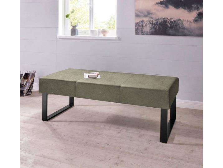 Home affaire Sitzbank Oliver, Breite 140cm, mit Metallgestell, grün, Holzwerkstoff-Massivholz-Polyester Home affaire Sitzbank Oliver, Breite 140cm, mit Metallgestell, grün, Holzwerkstoff-Massivholz-Polyester von Home-affaire