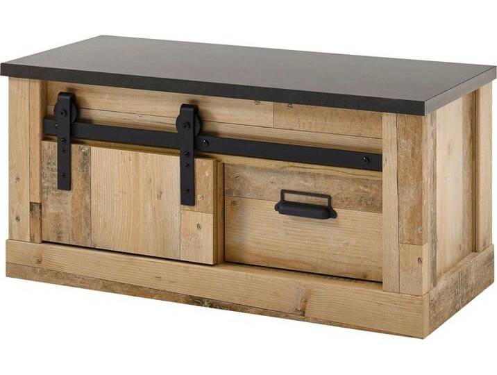 Home affaire Sitzbank SHERWOOD, modernes Holz Dekor, mit Scheunentorbeschlag aus Metall, Breite 93 cm, braun, Old Style hell Dekor Home affaire Sitzbank SHERWOOD, modernes Holz Dekor, mit Scheunentorbeschlag aus Metall, Breite 93 cm, braun, Old Style hell Dekor von Home-affaire
