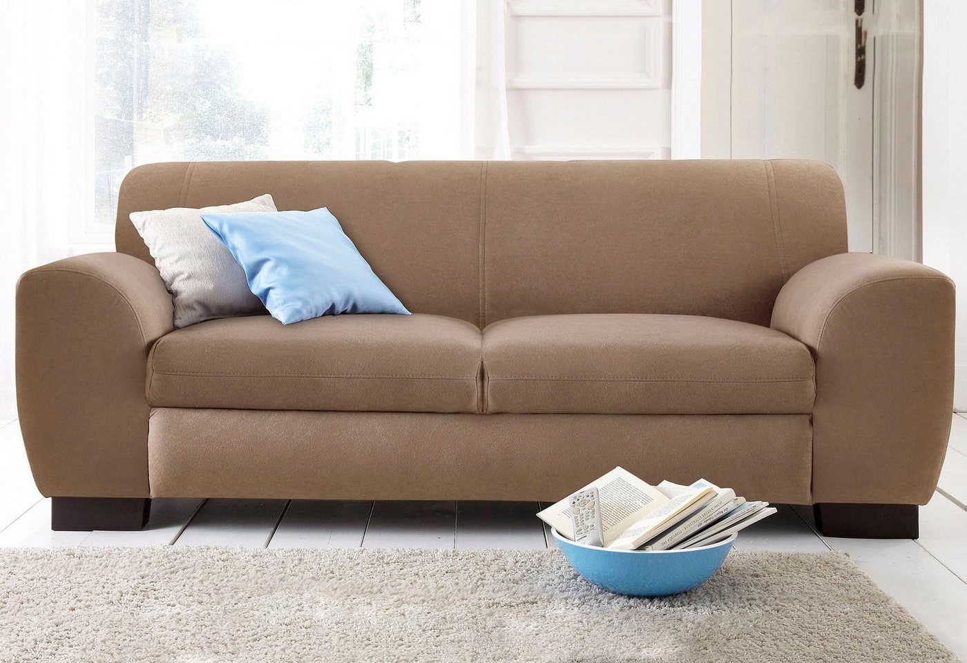 Home affaire Sofa Nika L-Form, als 2-oder 3-Sitzer, in Microfaser PRIMABELLE® oder Struktur von Home affaire