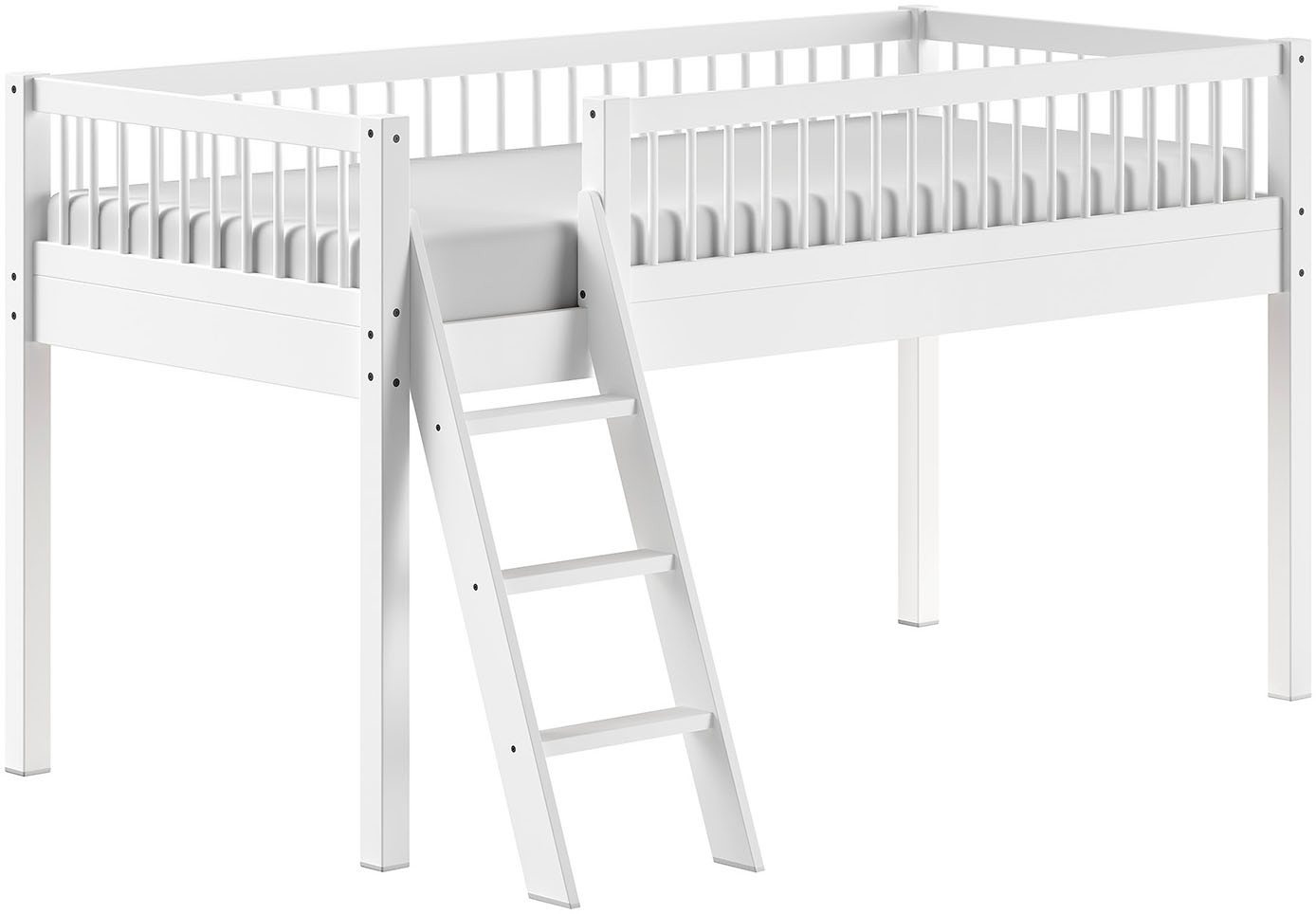 Home affaire Spielbett (Made in Europe), aus massiver Eiche geölt, LF 90x2000cm, RR, Leiter u. Absturzschutz von Home affaire