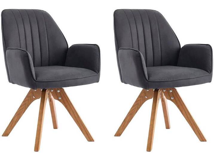 Home affaire Stuhl Pollenca (Set, 2 St), tolle Optik, grau, 2er Set-anthrazit von Home-affaire