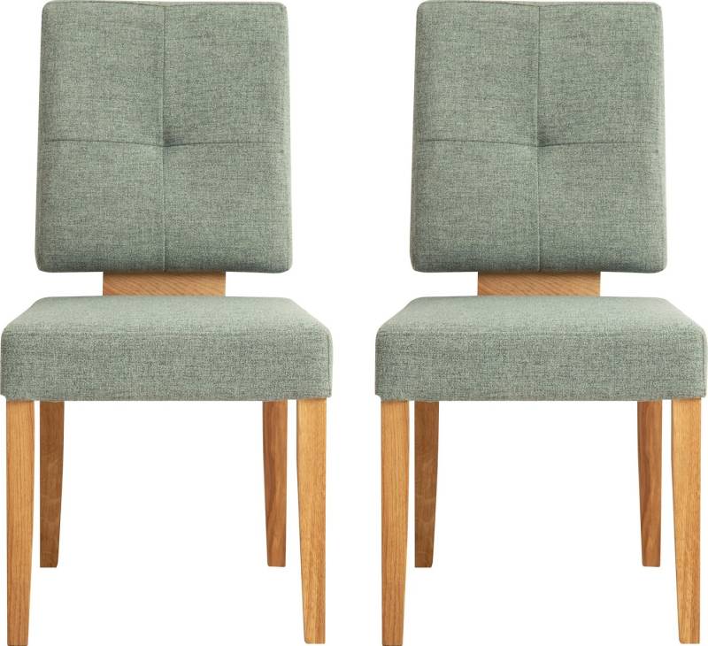 Home affaire Esszimmerstuhl Ponza Polsterstuhl (Set, 2 St), Gestell Eiche massiv geölt, Esszimmer Bestseller von Home affaire