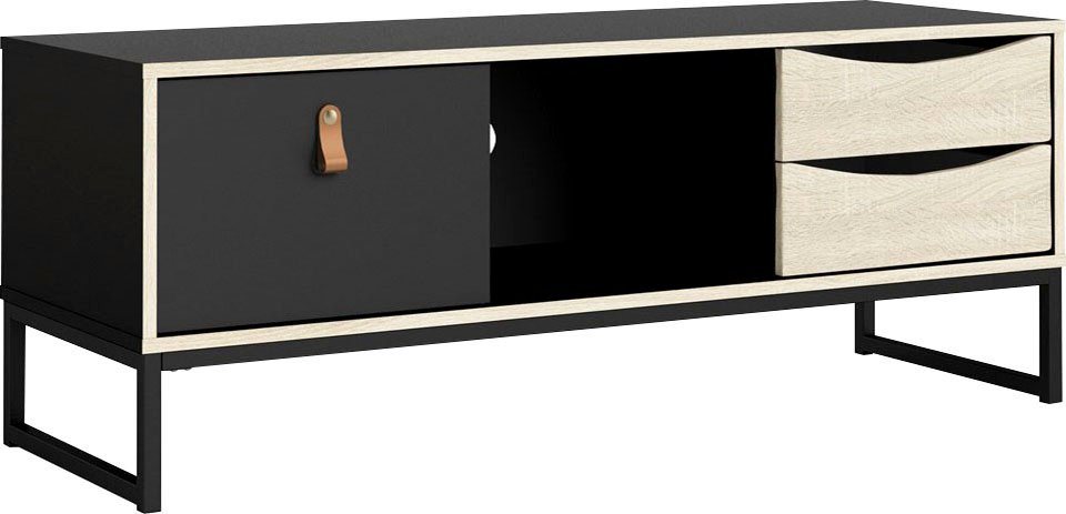 Home affaire TV-Board Stubbe, 3 Schubladen, Ledergriffe für die größte Schublade, Breite 117,2 cm von Home affaire