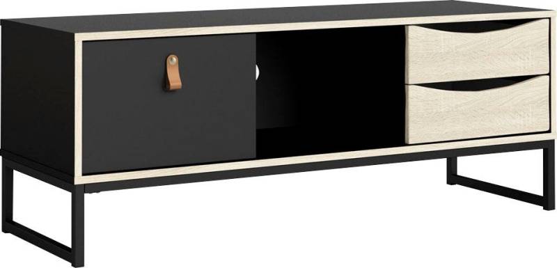 andas TV-Board Stubbe, TV-Kommode, Breite 117,2cm, 3 Schubkästen, 1 Ledergriff von andas