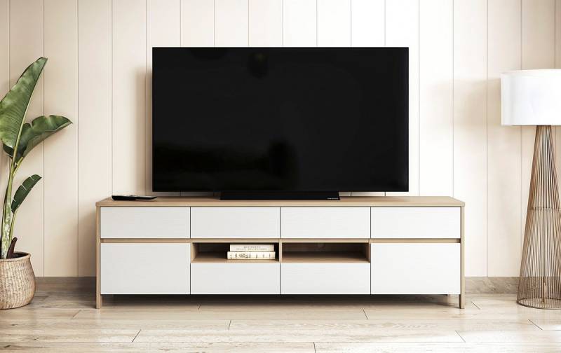 Home affaire TV-Schrank Stranda, moderner TV-Unterschrank, Kommode im Scandi-Style, Lowboard Rahmenoptik, ausreichend Stauraum, vielseitig einsetzbar, 193 cm breit von Home affaire