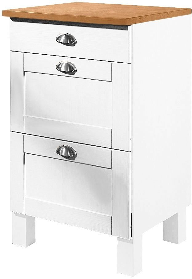 Home affaire Unterschrank Oslo 50 cm breit, in 2 Tiefen, mit 23 mm Arbeitsplatte, 3 Schubladen von Home affaire