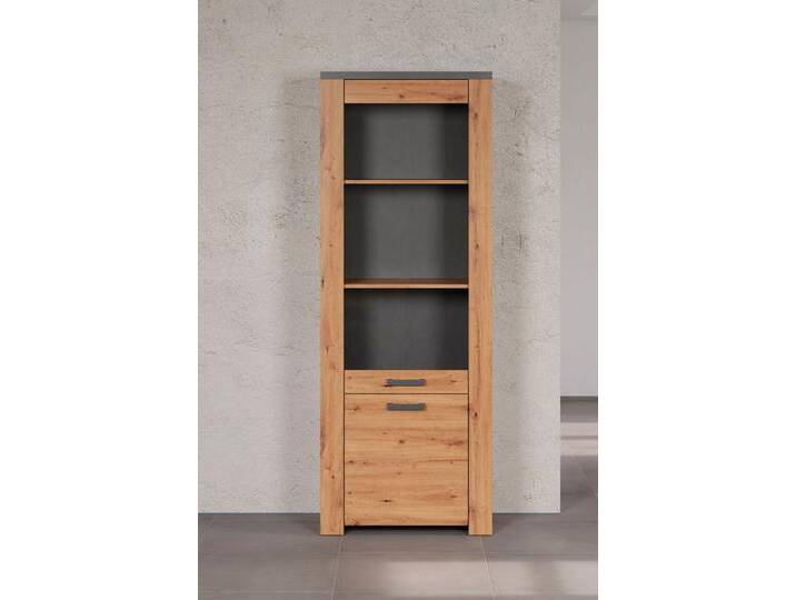 Home affaire Vitrine Ambres (1-St) Standvitrine mit 2 Türen - (B/T/H) 73/40/199 cm, braun von Home-affaire
