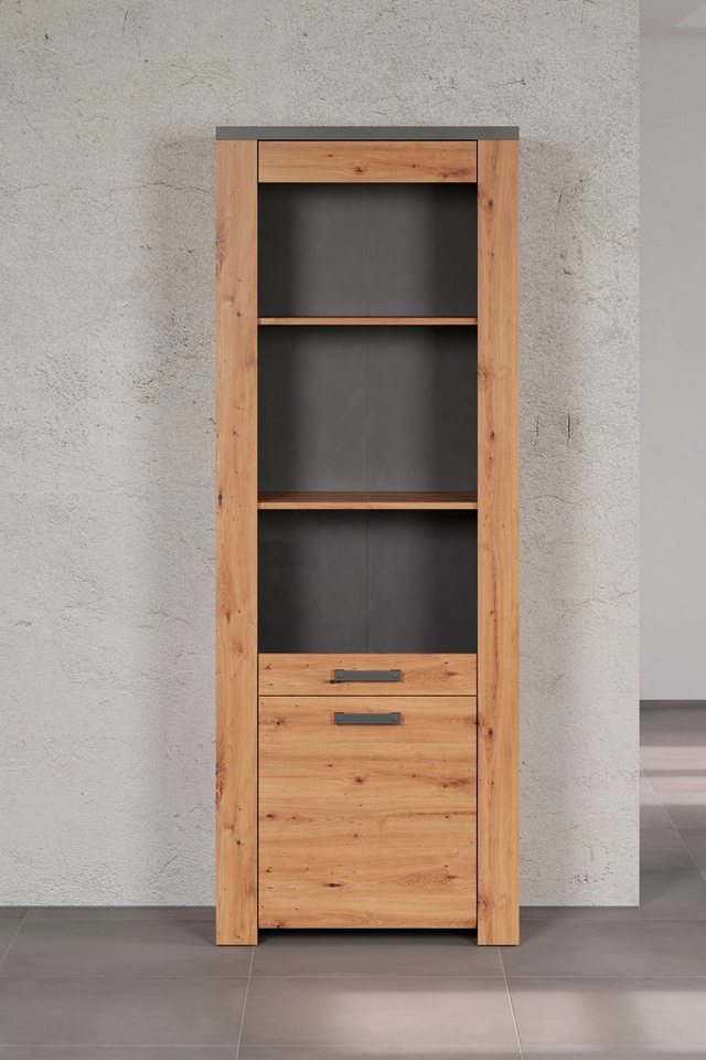 Home affaire Vitrine Ambres (1-St) Standvitrine mit 2 Türen - (B/T/H) 73/40/199 cm von Home affaire