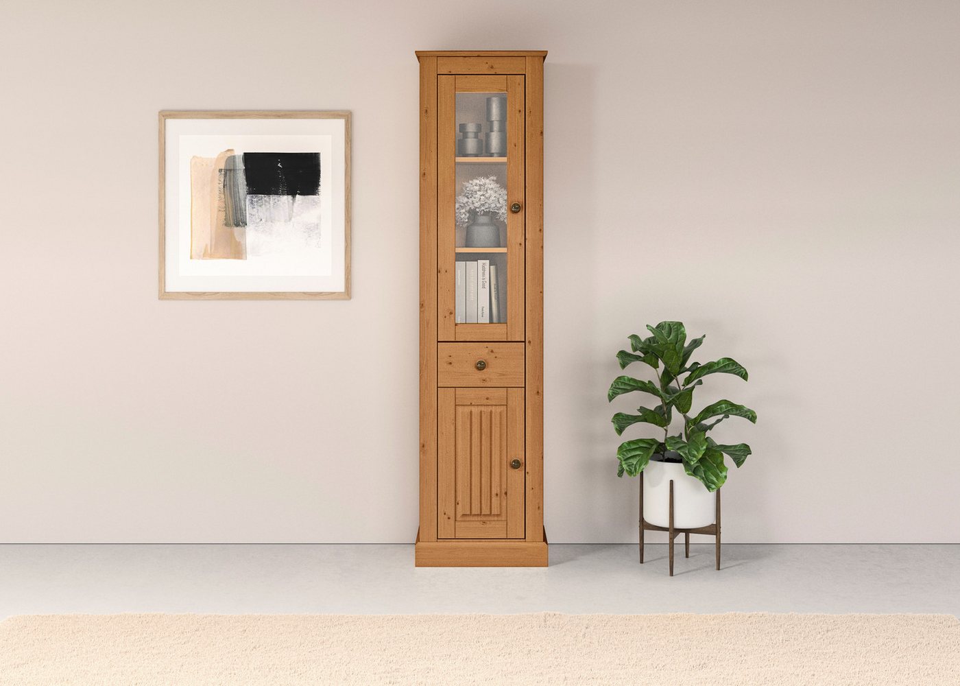 Home affaire Vitrine Liotta eine Glastür und einer Holztür und einer Schublade Home affaire Vitrine Liotta eine Glastür und einer Holztür und einer Schublade von Home affaire
