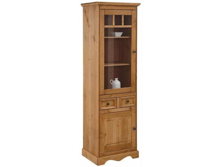 Home affaire Vitrine Melissa Höhe 190 cm, beige, natur gebeizt/gewachst von Home-affaire