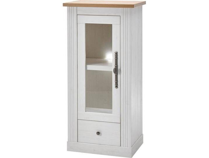 Home affaire Vitrine Westminster TOPSELLER! (Höhe ca. 122cm) im romantischen landhausstil, weiß, Pinie Weiss, Wotan Eiche von Home-affaire