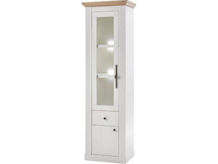 Home affaire Vitrine Westminster TOPSELLER! (Höhe ca. 202cm) im romantischen Landhausstil, weiß, Pinie Weiss, Wotan Eiche von Home-affaire
