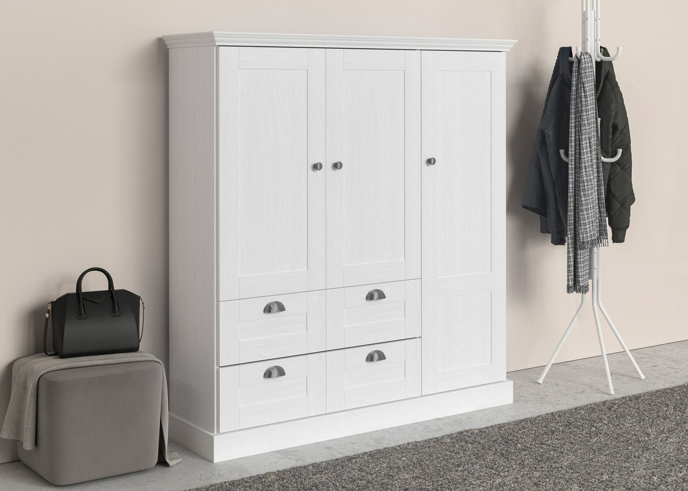 Home affaire Wäscheschrank Motala (B/H/T ca. 133x120x35) mit 2 große Schubladen, Breite 122 cm, Höhe 130 cm Home affaire Wäscheschrank Motala (B/H/T ca. 133x120x35) mit 2 große Schubladen, Breite 122 cm, Höhe 130 cm von Home affaire