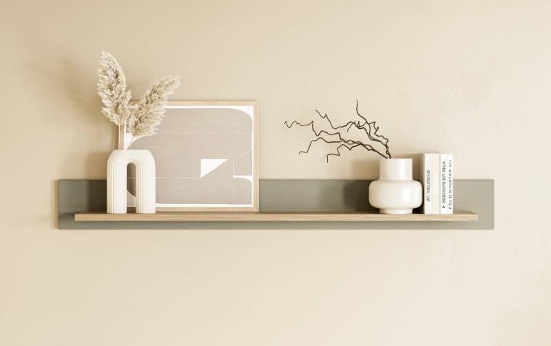 Home affaire Wandboard Stranda, Wandregal im Scandi-Style, Wandhalter mit Ablagefläche, vielseitig einsetzbares Hängeregal, in zwei Farben & Größen verfügbar von Home affaire