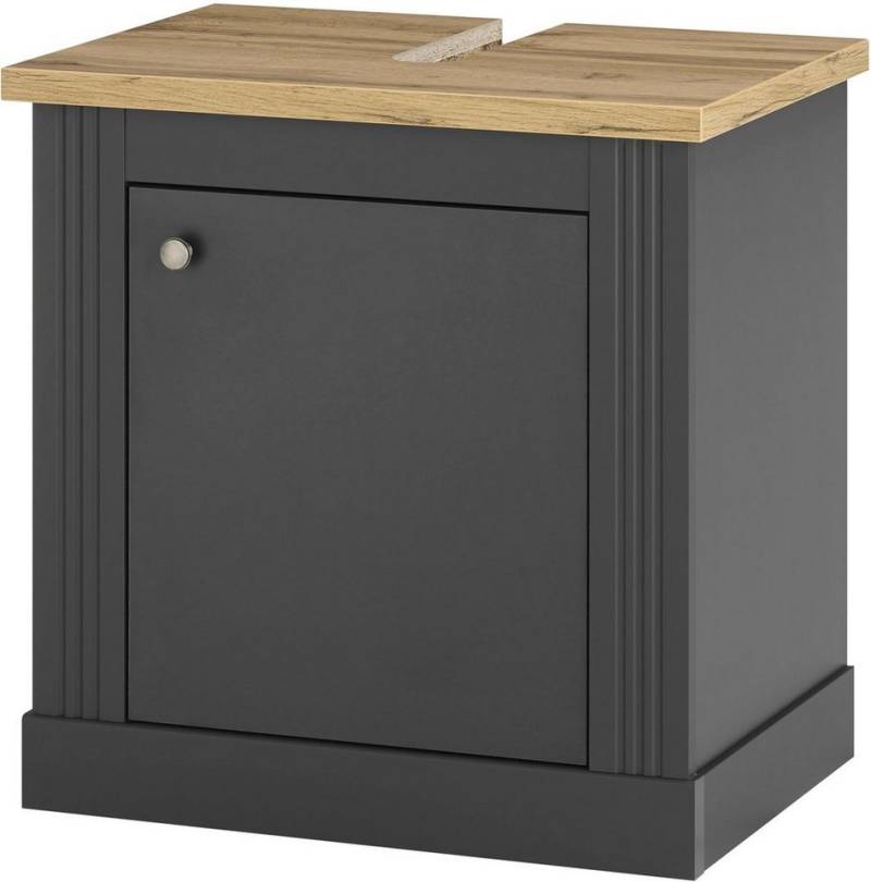Home affaire Waschbeckenunterschrank WESTMINSTER, Waschtisch im Landhausstil, Badschrank mit Metallgriffen in 2 Farben verfügbar, mit Stauraum hinter Drehtür von Home affaire