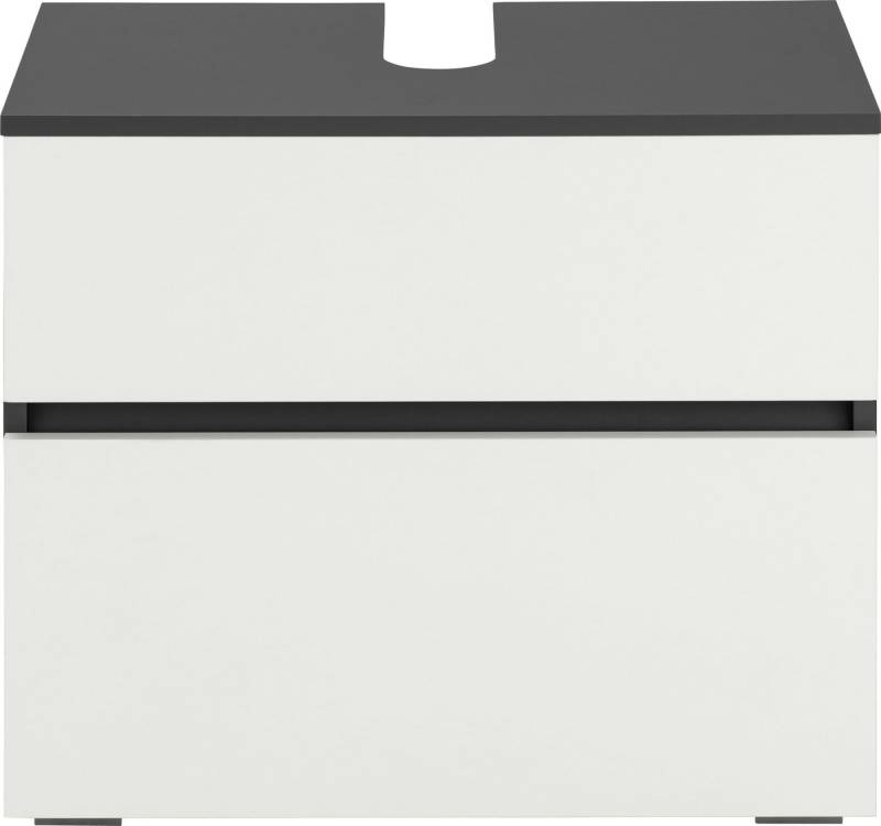 Home affaire Waschbeckenunterschrank Wisla Siphonausschnitt, Push-to-open-Funktion, Breite 60cm, Höhe 55 cm von Home affaire