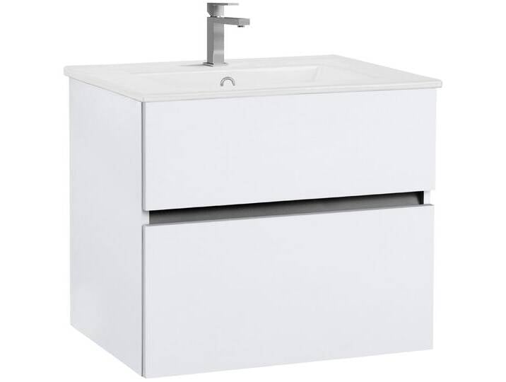 Home affaire Waschtisch Wisla, Waschplatz, Badezimmerschrank (Set, 2-St., Waschtisch mit Waschbecken), Badmöbel für Wandmontage mit Klappe von Home-affaire