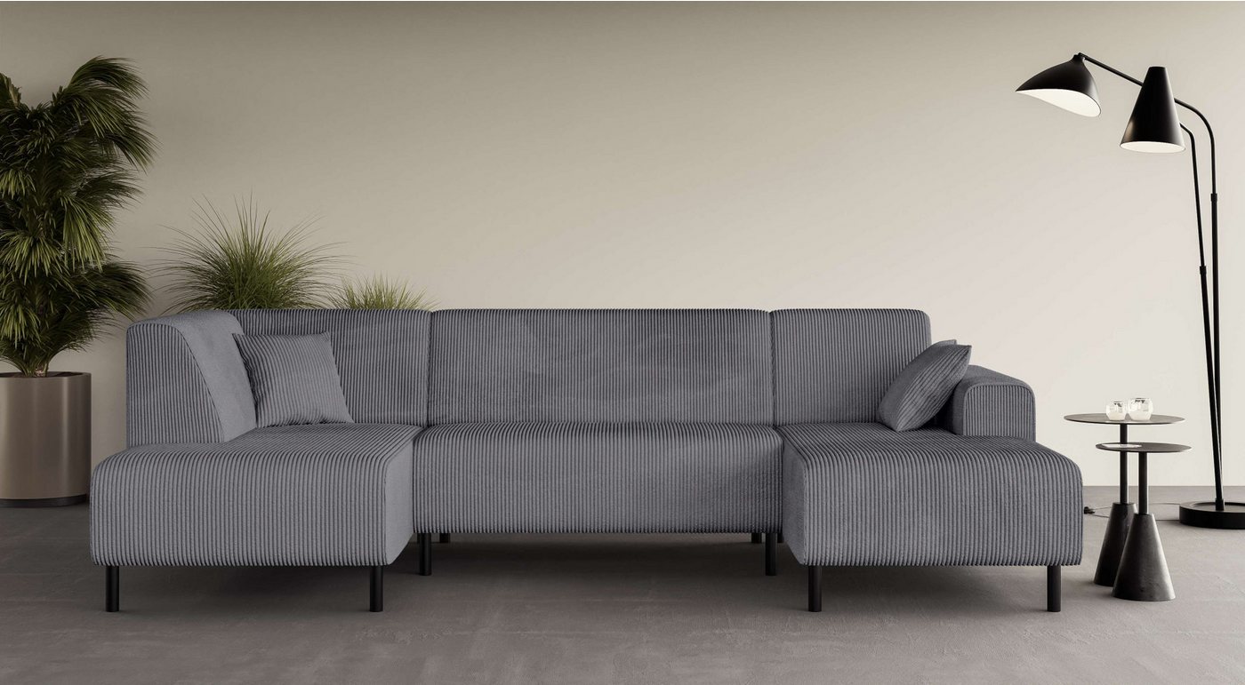 Home affaire Wohnlandschaft ARROS U-Form mit Wellenunterfederung, Maße B/T/H: 300/163/81 cm, incl. Zierkissen, mit Recamiere links/rechts bestellbar, auch in Cord Home affaire Wohnlandschaft ARROS U-Form mit Wellenunterfederung, Maße B/T/H: 300/163/81 cm, incl. Zierkissen, mit Recamiere links/rechts bestellbar, auch in Cord von Home affaire