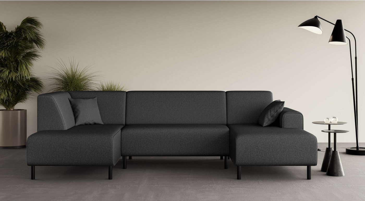 Home affaire Wohnlandschaft ARROS U-Form mit Wellenunterfederung, Maße B/T/H: 300/163/81 cm, incl. Zierkissen, mit Recamiere links/rechts bestellbar, auch in Cord Home affaire Wohnlandschaft ARROS U-Form mit Wellenunterfederung, Maße B/T/H: 300/163/81 cm, incl. Zierkissen, mit Recamiere links/rechts bestellbar, auch in Cord von Home affaire