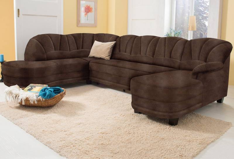 Home affaire Wohnlandschaft Camelita, viel Platz, bequem und zeitlos, Breite 289cm, U-Form, wahlweise mit Bettfunktion von Home affaire