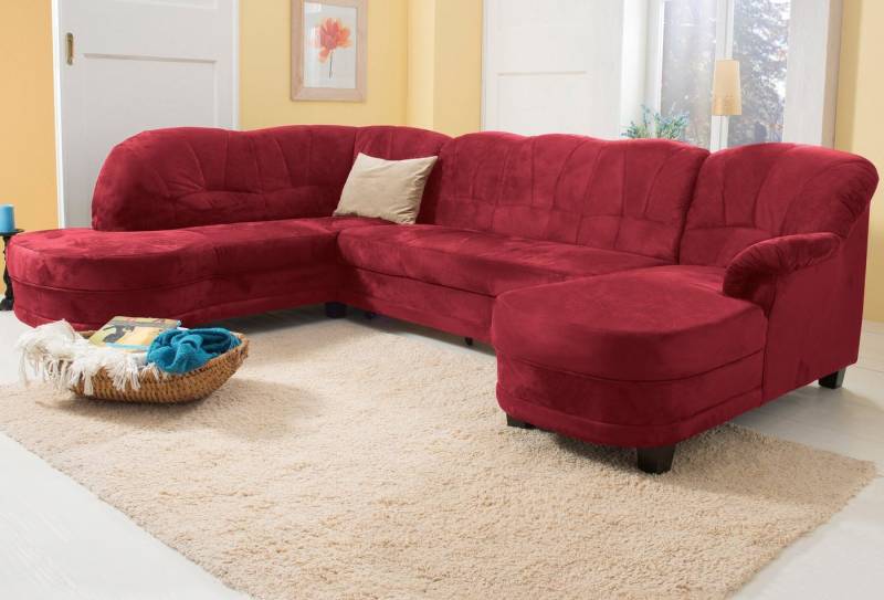 Home affaire Wohnlandschaft Camelita, viel Platz, bequem und zeitlos, Breite 289cm, U-Form, wahlweise mit Bettfunktion von Home affaire