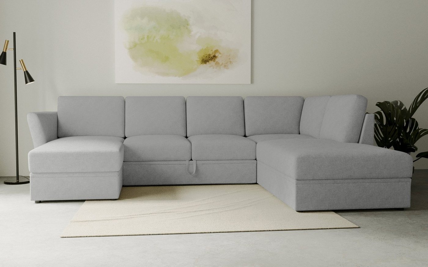 Home affaire Wohnlandschaft Lavars Schlafsofa, mit Bettfunktion und Stauraum, in zwei verschiedenen Bezugsqualitäten Home affaire Wohnlandschaft Lavars Schlafsofa, mit Bettfunktion und Stauraum, in zwei verschiedenen Bezugsqualitäten von Home affaire