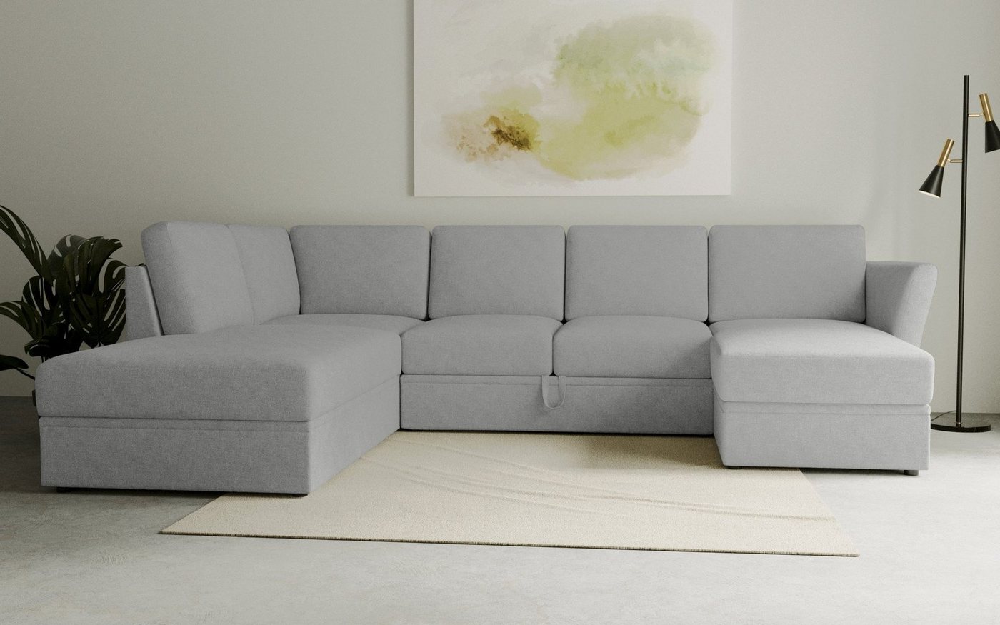 Home affaire Wohnlandschaft Lavars Schlafsofa, mit Bettfunktion und Stauraum, in zwei verschiedenen Bezugsqualitäten Home affaire Wohnlandschaft Lavars Schlafsofa, mit Bettfunktion und Stauraum, in zwei verschiedenen Bezugsqualitäten von Home affaire
