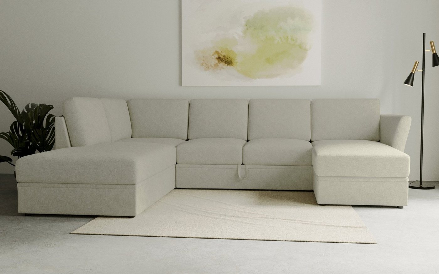 Home affaire Wohnlandschaft Lavars Schlafsofa, mit Bettfunktion und Stauraum, in zwei verschiedenen Bezugsqualitäten Home affaire Wohnlandschaft Lavars Schlafsofa, mit Bettfunktion und Stauraum, in zwei verschiedenen Bezugsqualitäten von Home affaire