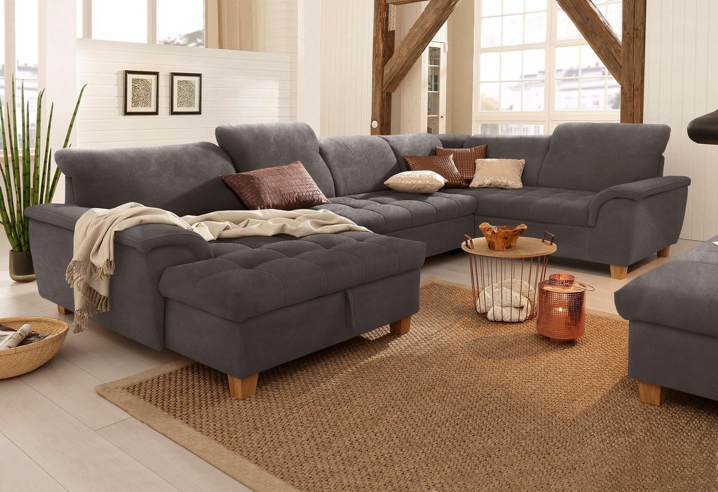Home affaire Wohnlandschaft Lyla U-Form, wahlweise mit Rückenfunktion und zusätzlich mit Bett + Bettkasten Home affaire Wohnlandschaft Lyla U-Form, wahlweise mit Rückenfunktion und zusätzlich mit Bett + Bettkasten von Home affaire