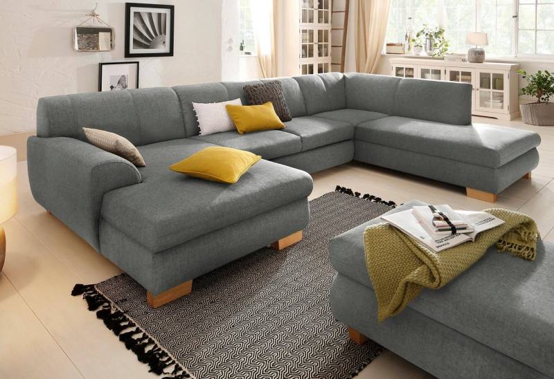 Home affaire Wohnlandschaft Nika U-Form, Wohnlandschaft, MELROSE®/Struktur oder Struktur fein von Home affaire