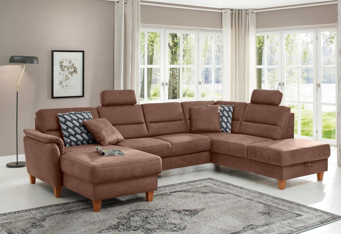 Home affaire Wohnlandschaft Palmera U-Form, Federkern, wahlweise mit Bettfunktion und mit/ohne Stauraum Home affaire Wohnlandschaft Palmera U-Form, Federkern, wahlweise mit Bettfunktion und mit/ohne Stauraum von Home affaire