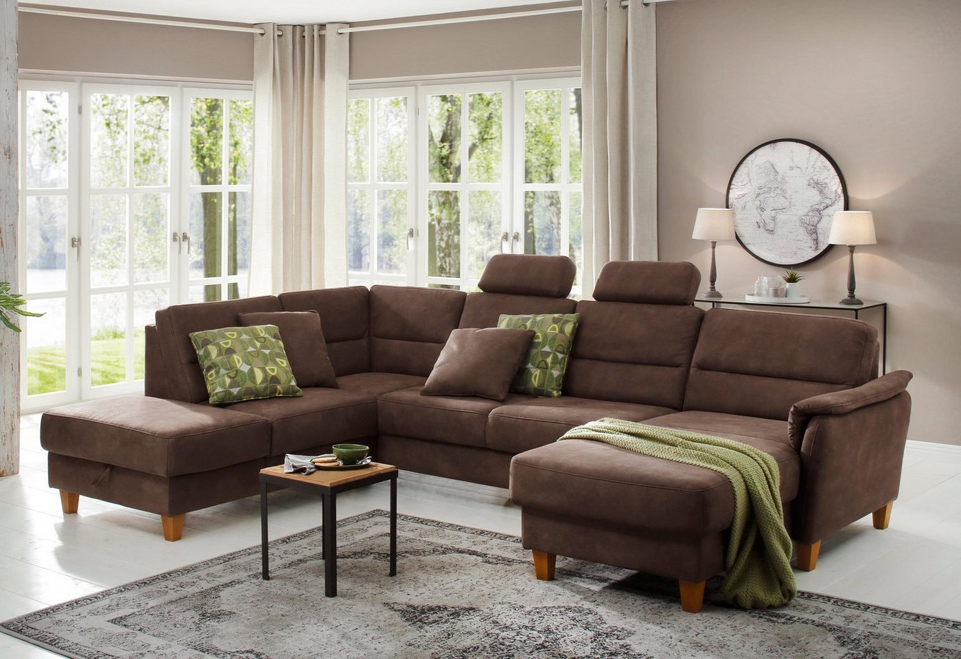 Home affaire Wohnlandschaft Palmera U-Form, Federkern, wahlweise mit Bettfunktion und mit/ohne Stauraum Home affaire Wohnlandschaft Palmera U-Form, Federkern, wahlweise mit Bettfunktion und mit/ohne Stauraum von Home affaire