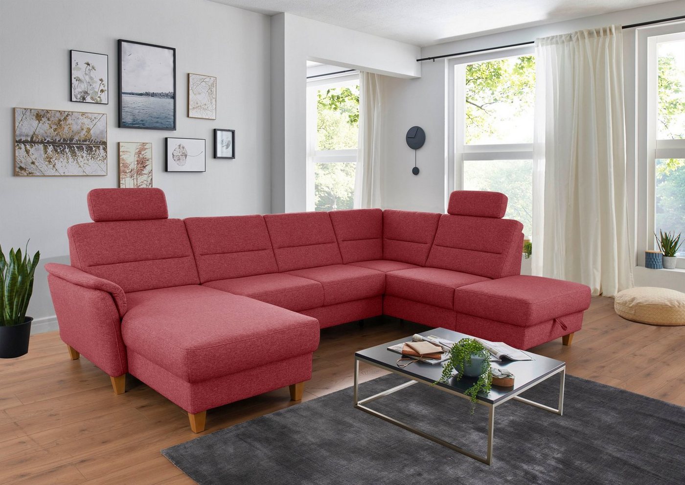 Home affaire Wohnlandschaft Palmera U-Form, Federkern, wahlweise mit Bettfunktion und mit/ohne Stauraum Home affaire Wohnlandschaft Palmera U-Form, Federkern, wahlweise mit Bettfunktion und mit/ohne Stauraum von Home affaire
