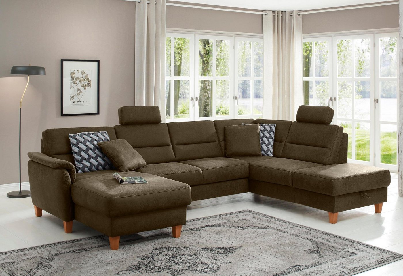 Home affaire Wohnlandschaft Palmera U-Form, Federkern, wahlweise mit Bettfunktion und mit/ohne Stauraum Home affaire Wohnlandschaft Palmera U-Form, Federkern, wahlweise mit Bettfunktion und mit/ohne Stauraum von Home affaire