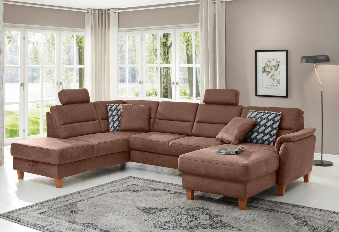 Home affaire Wohnlandschaft Palmera U-Form, Federkern, wahlweise mit Bettfunktion und mit/ohne Stauraum Home affaire Wohnlandschaft Palmera U-Form, Federkern, wahlweise mit Bettfunktion und mit/ohne Stauraum von Home affaire