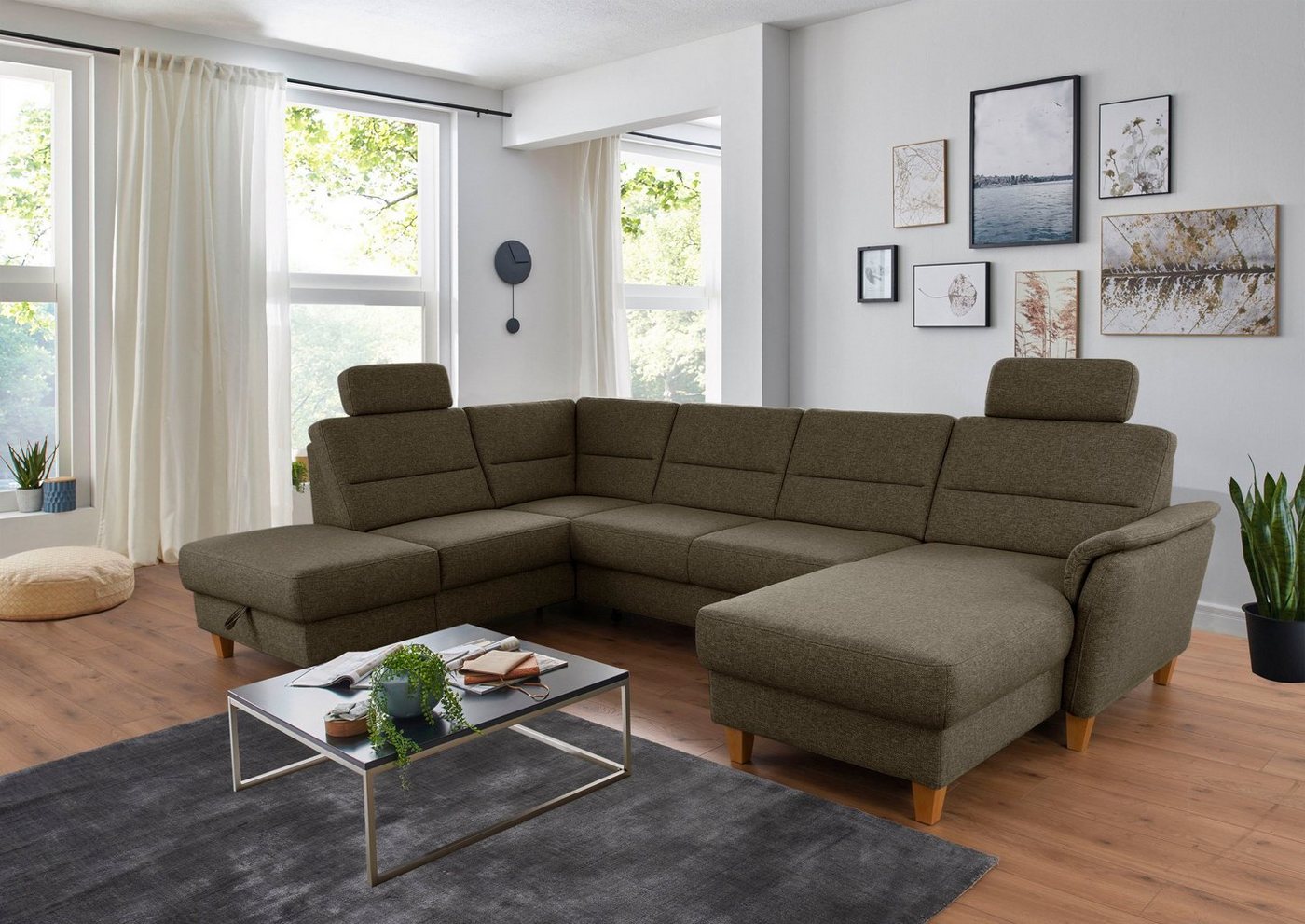 Home affaire Wohnlandschaft Palmera U-Form, Federkern, wahlweise mit Bettfunktion und mit/ohne Stauraum Home affaire Wohnlandschaft Palmera U-Form, Federkern, wahlweise mit Bettfunktion und mit/ohne Stauraum von Home affaire