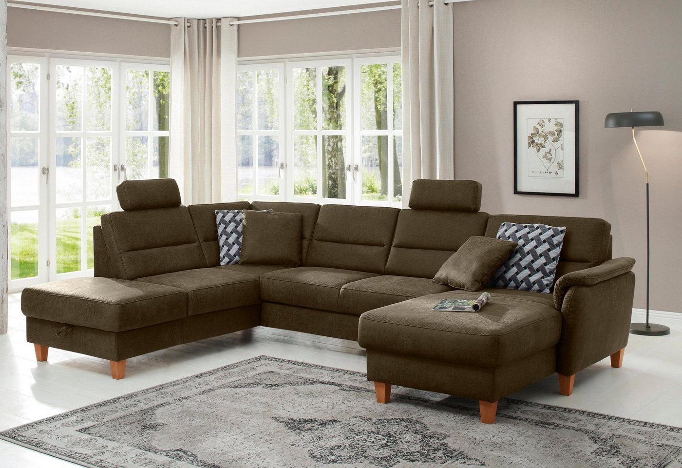 Home affaire Wohnlandschaft Palmera U-Form, Federkern, wahlweise mit Bettfunktion und mit/ohne Stauraum Home affaire Wohnlandschaft Palmera U-Form, Federkern, wahlweise mit Bettfunktion und mit/ohne Stauraum von Home affaire