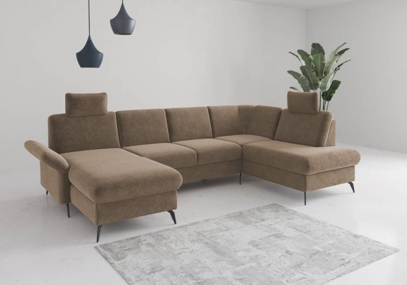 Home affaire Wohnlandschaft Rochelle, wahlweise mit Bettfunktion, Bettkasten und Armteilverstellung von Home affaire