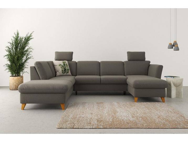 Home affaire Wohnlandschaft Trelleborg U-Form, Federkern-Polsterung, braun, mit Bettfunktion-mit Stauraum, schlamm Home affaire Wohnlandschaft Trelleborg U-Form, Federkern-Polsterung, braun, mit Bettfunktion-mit Stauraum, schlamm von Home-affaire