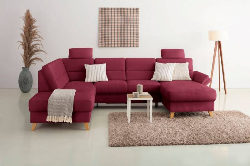 Home affaire Wohnlandschaft Westerland U-Form, Federkern, wahlweise Bettfunktion, Stauraum und Armlehn-Verstellung von Home affaire